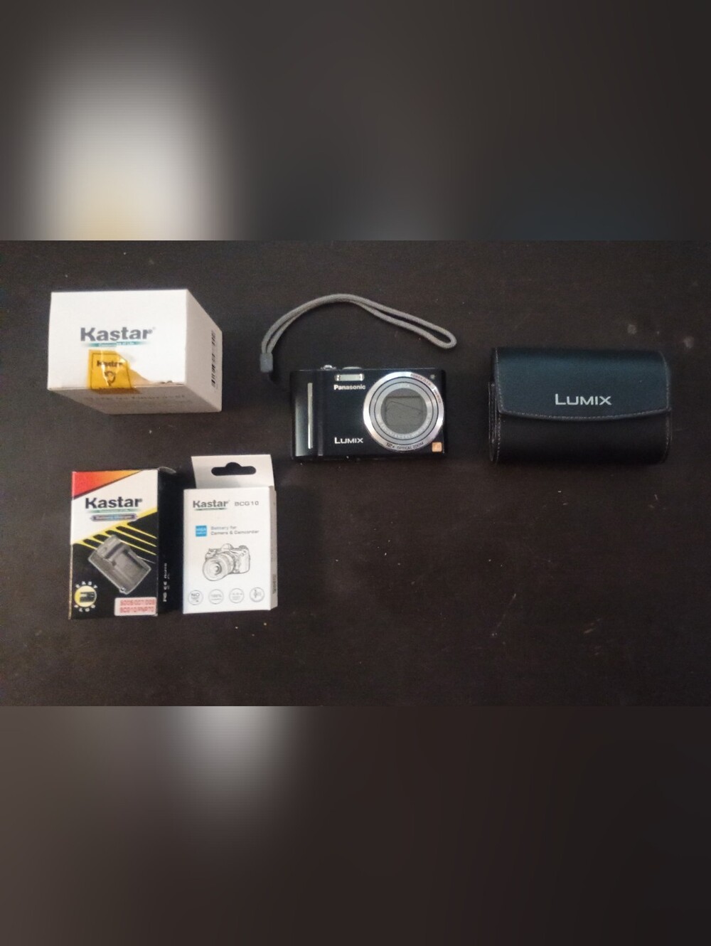 Panasonic Lumix Black Compact Point-and-Shoot Camera with Case and Accessories